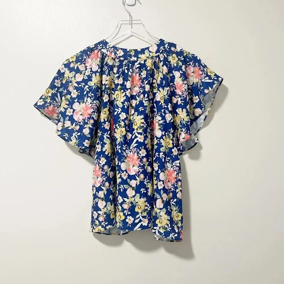 TULAROSA NWT Daisy‎ Top in Cobalt Mixed Floral Small - Picture 4 of 8